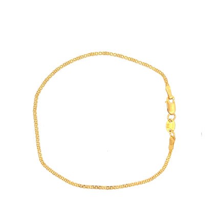22ct Gold Fine Textured Link Bracelet