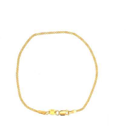 22ct Gold Fine Textured Link Bracelet