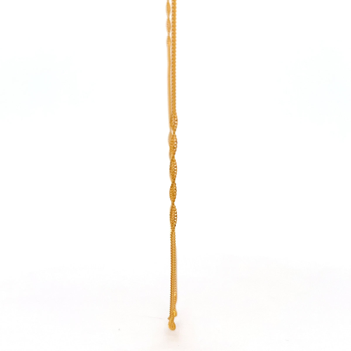 22ct Gold Chain with Textured Oval Link Pattern