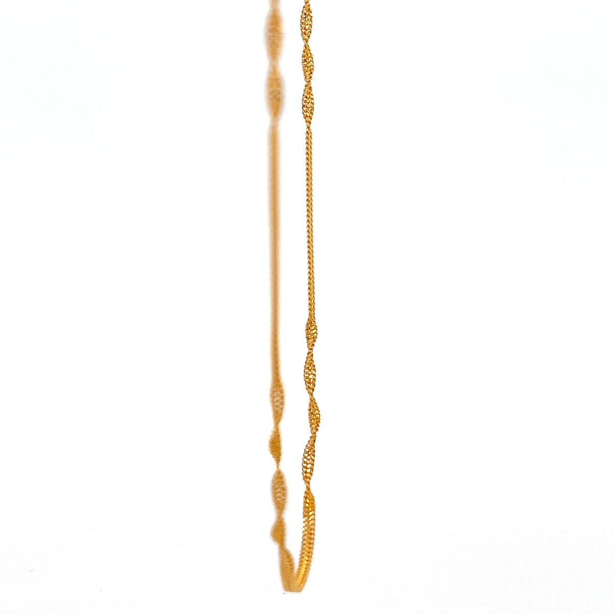 22ct Gold Chain with Twisted Oval Link Details