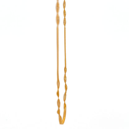 22ct Gold Chain with Twisted Oval Link Details