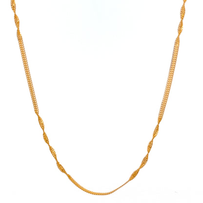 22ct Gold Chain with Twisted Oval Link Details