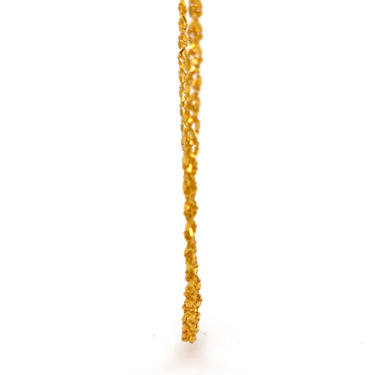 22ct Gold Textured Link Chain Necklace