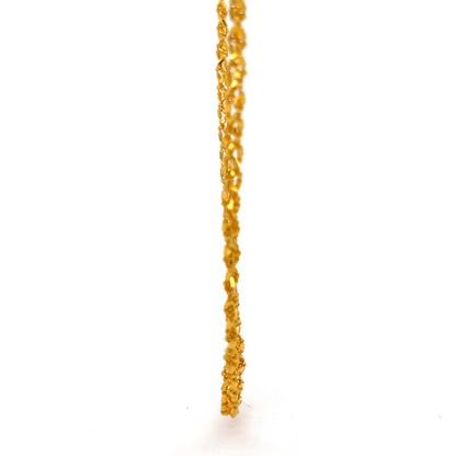 22ct Gold Textured Link Chain Necklace