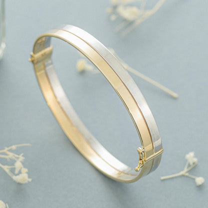 9ct Gold Two Tone Bangle