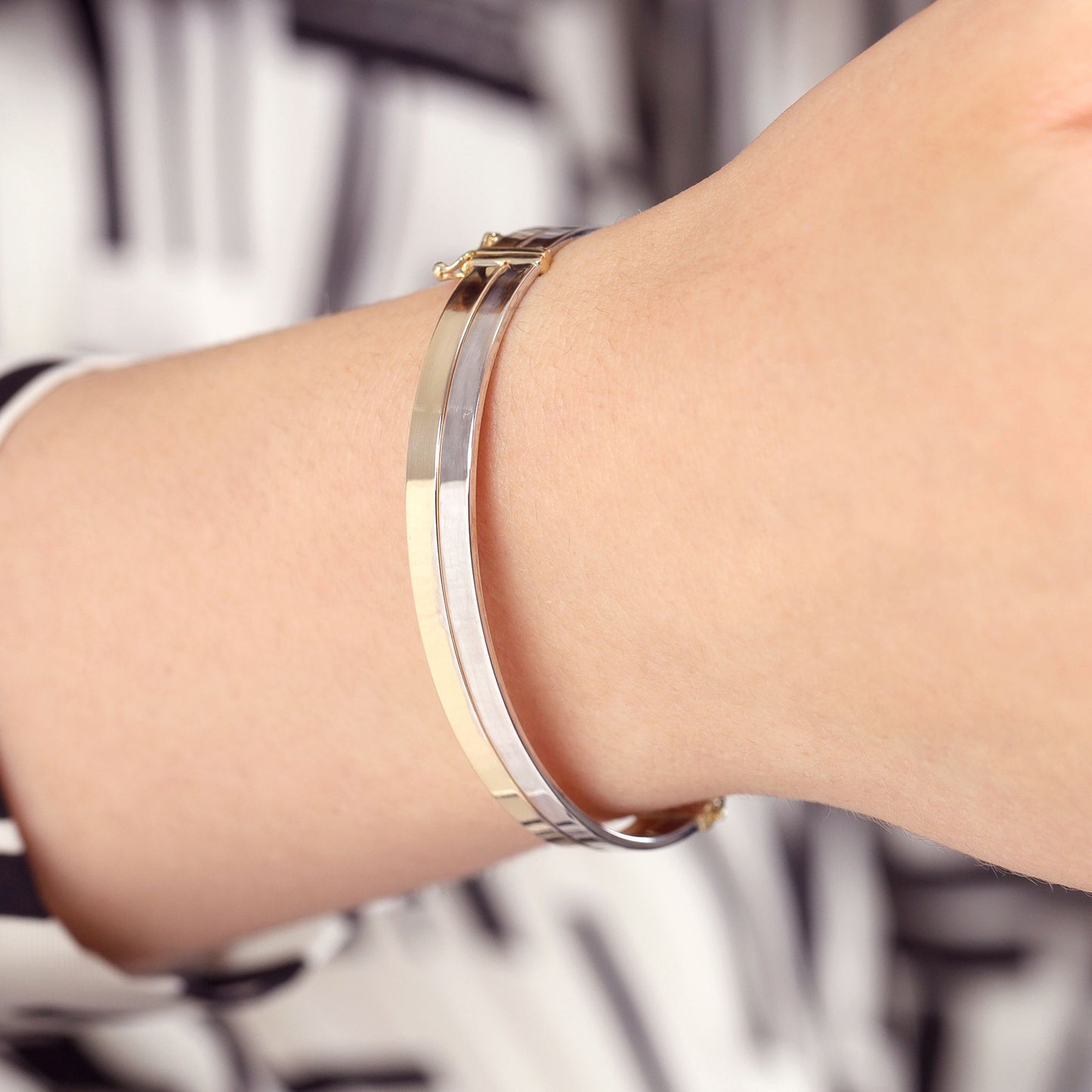 9ct Gold Two Tone Bangle