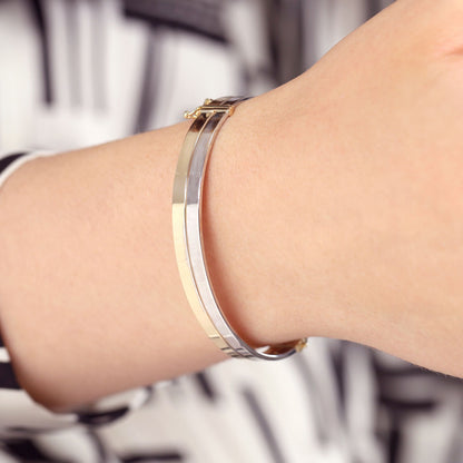 9ct Gold Two Tone Bangle