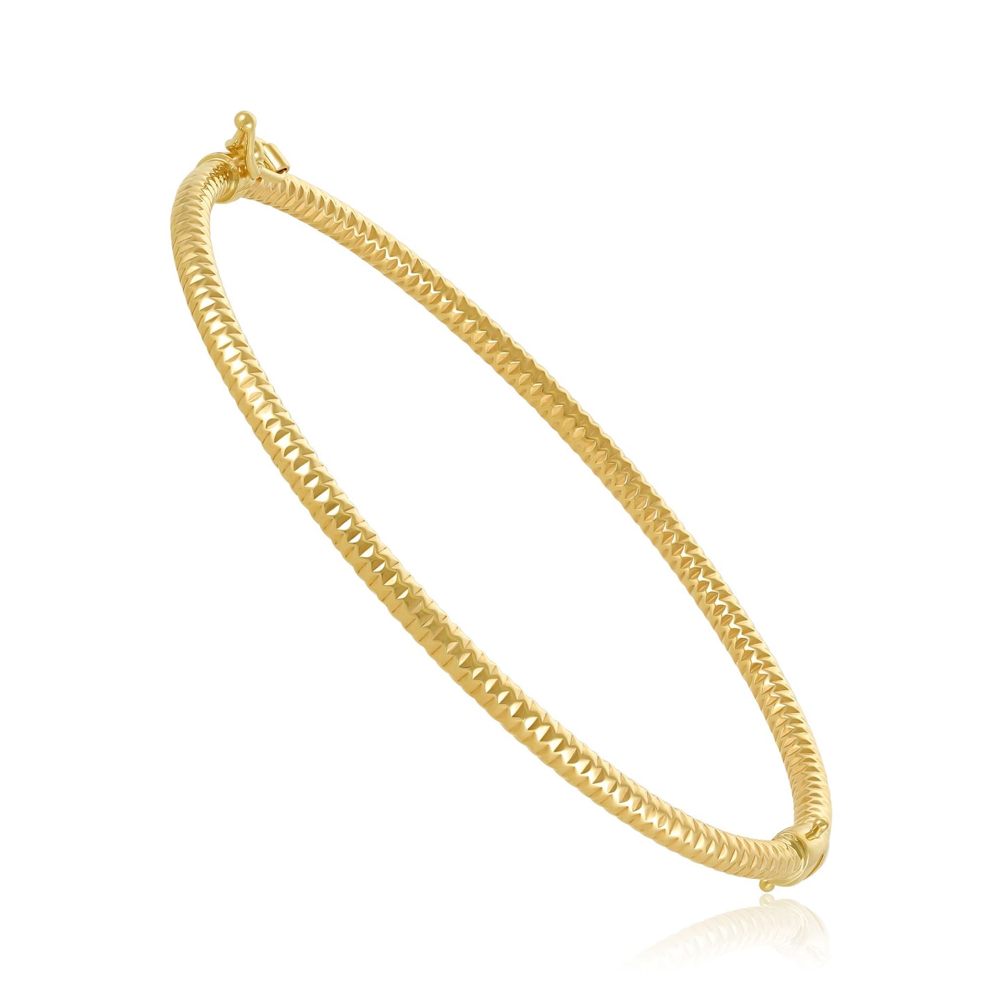 9ct Yellow Gold Textured Bangle