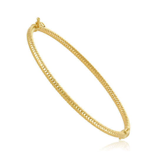 9ct Yellow Gold Textured Bangle