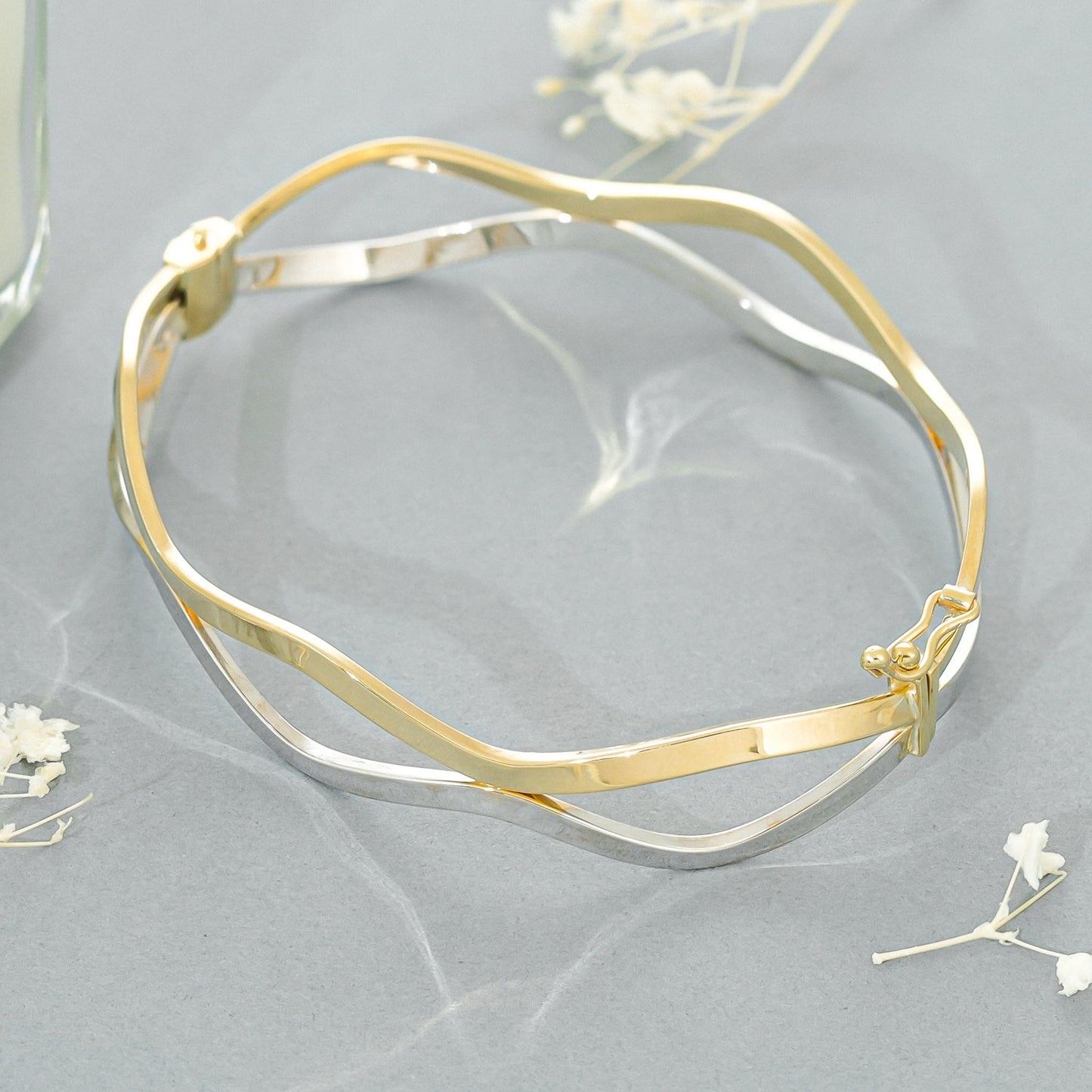 9ct Gold Two Tone Bangle
