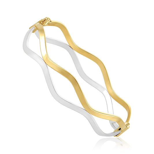 9ct Gold Two Tone Bangle
