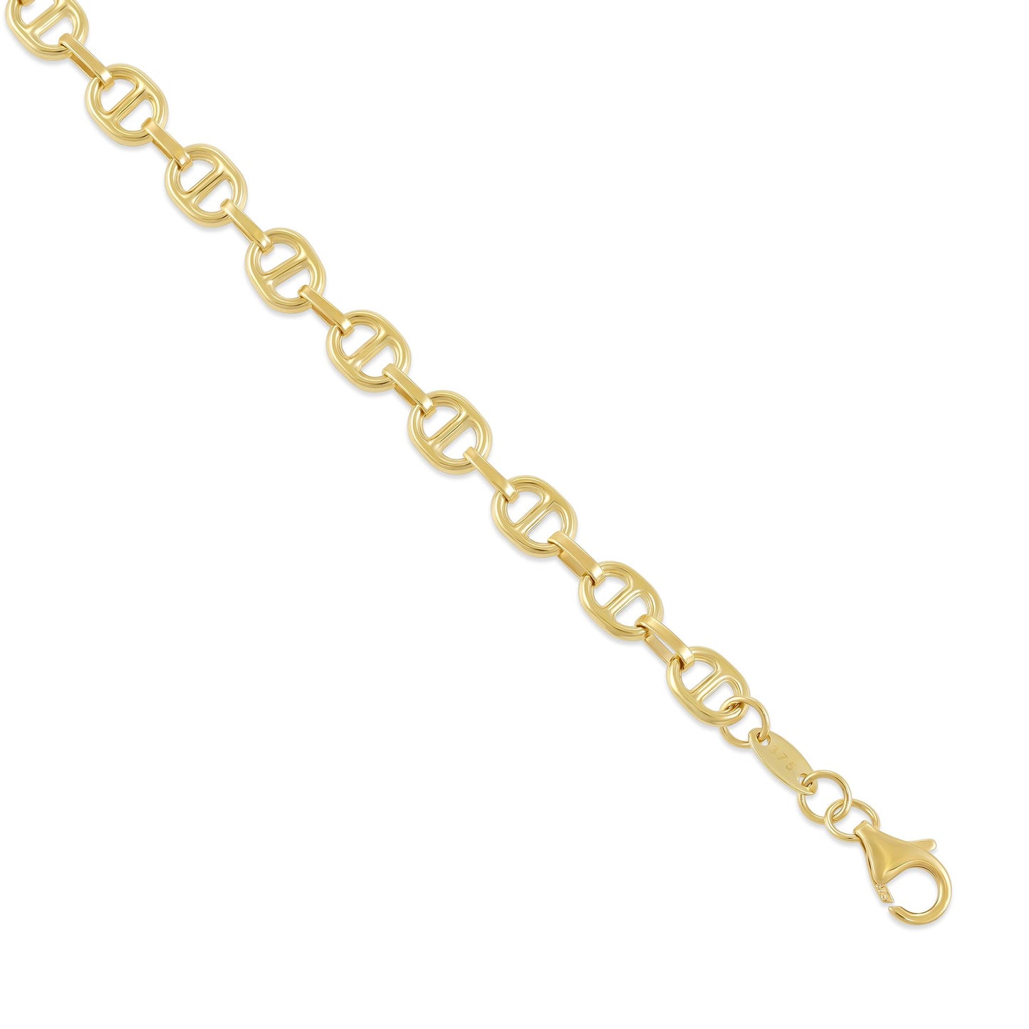 9ct Yellow Gold Coffee Bean Cut Bracelet