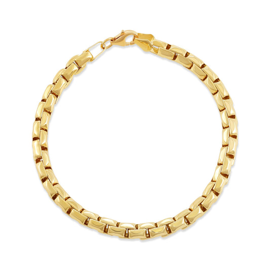 9ct Yellow Gold Box Chain Bracelet