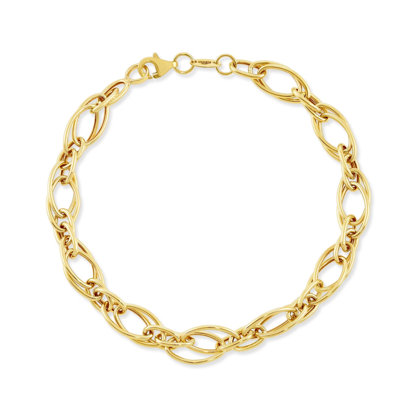 9ct Yellow Gold Prince Of Wales Chain Bracelet