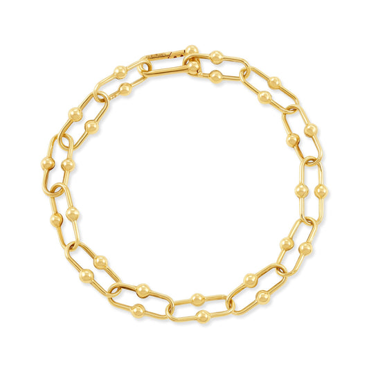 9ct Yellow Gold Ball Style Bracelet