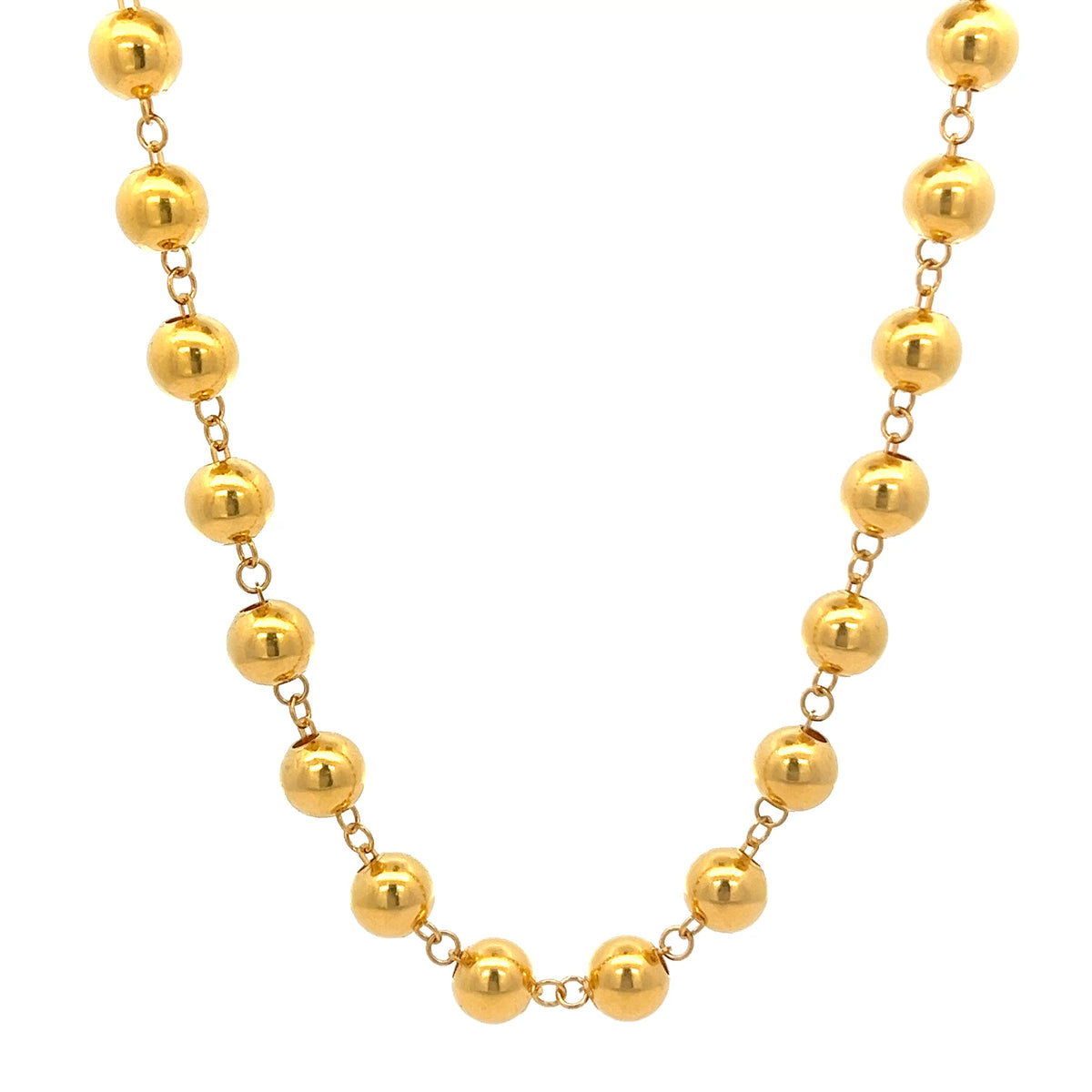 22ct Gold Spherical Bead Link Chain