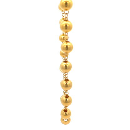 22ct Gold Spherical Bead Link Chain