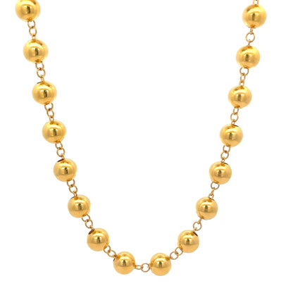 22ct Gold Spherical Bead Link Chain