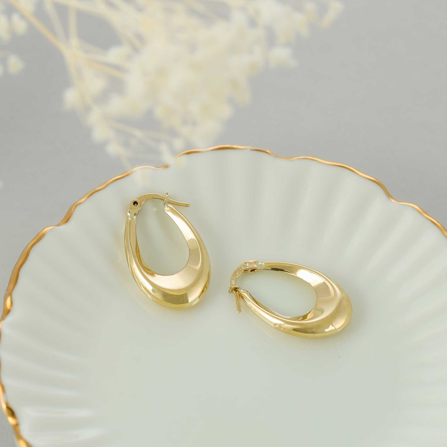 9ct Yellow Gold Hoop Earrings