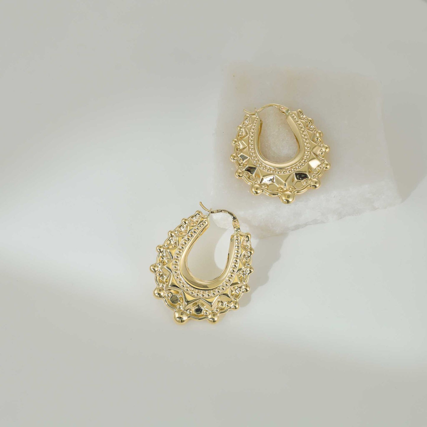 9ct Yellow Gold Creole Hoop Earrings