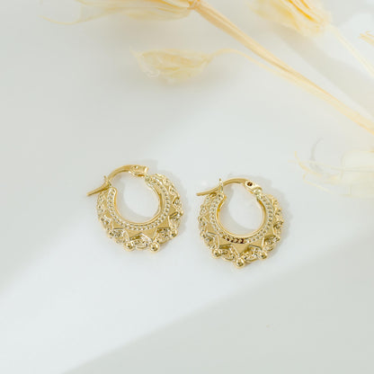 9ct Yellow Gold Mini Creole Hoop Earrings