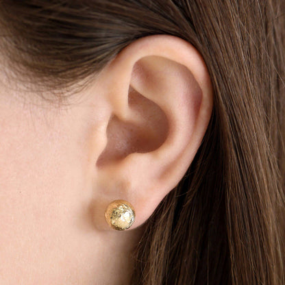 9ct Yellow Gold Ball Stud Earrings - 9mm