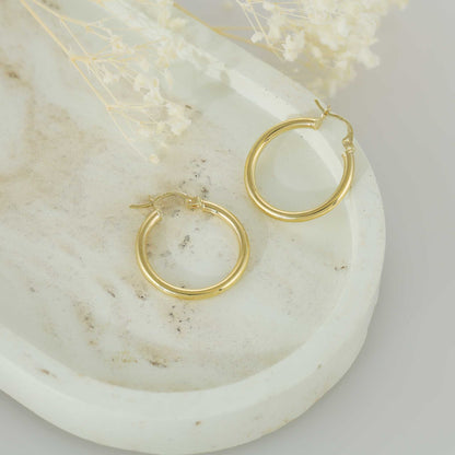 14ct Yellow Gold Hoop Earrings