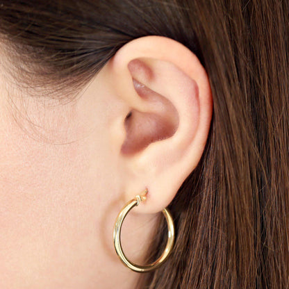 14ct Yellow Gold Hoop Earrings
