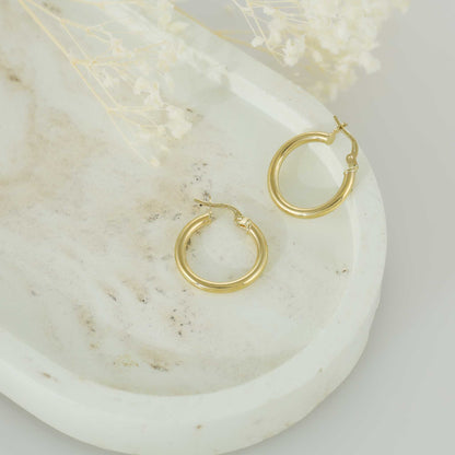 14ct Yellow Gold Hoop Earrings