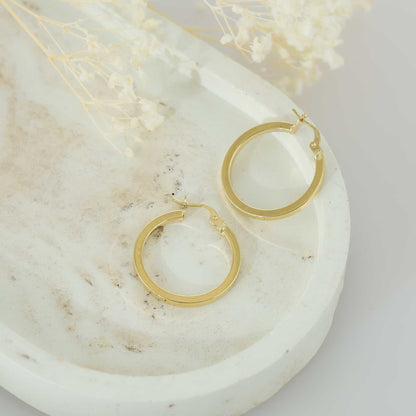 14ct Yellow Gold Hoop Earrings