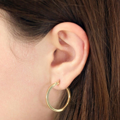 14ct Yellow Gold Hoop Earrings