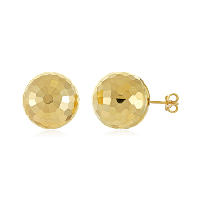 9ct Gold Oversized Disco Ball Studs