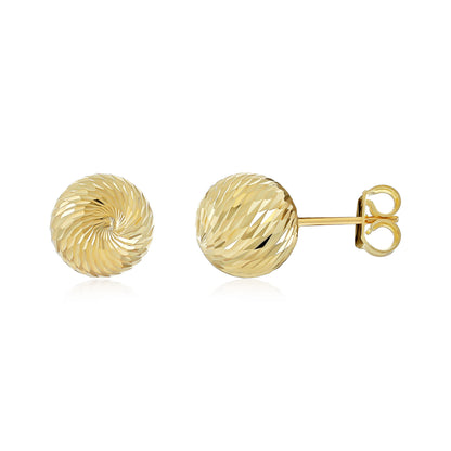 9ct Yellow Gold Ball Stud Earrings