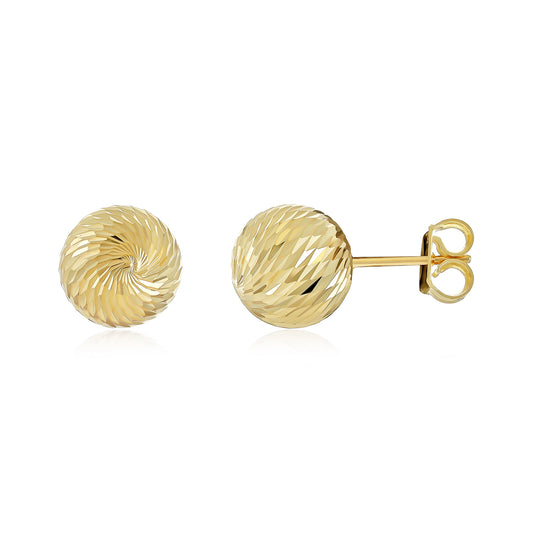 9ct Yellow Gold Ball Stud Earrings