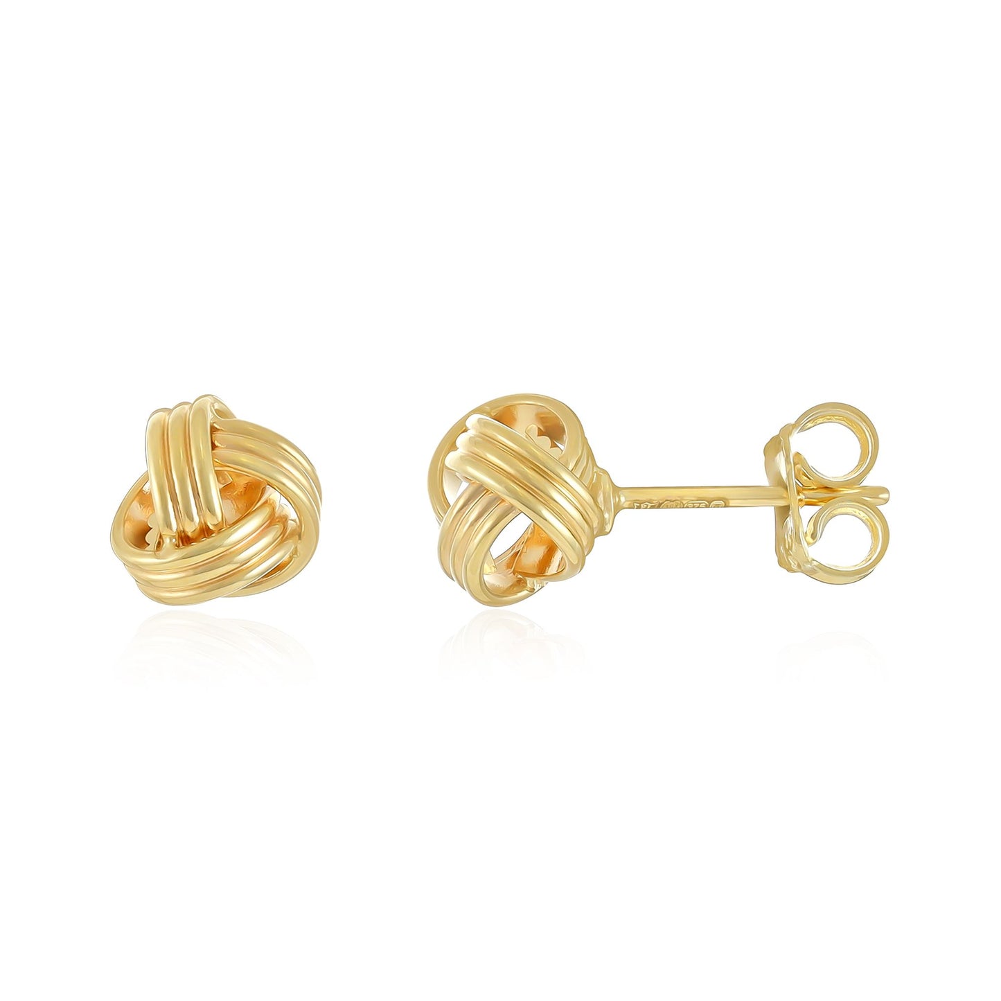 9ct Yellow Gold Small Knot Stud Earrings