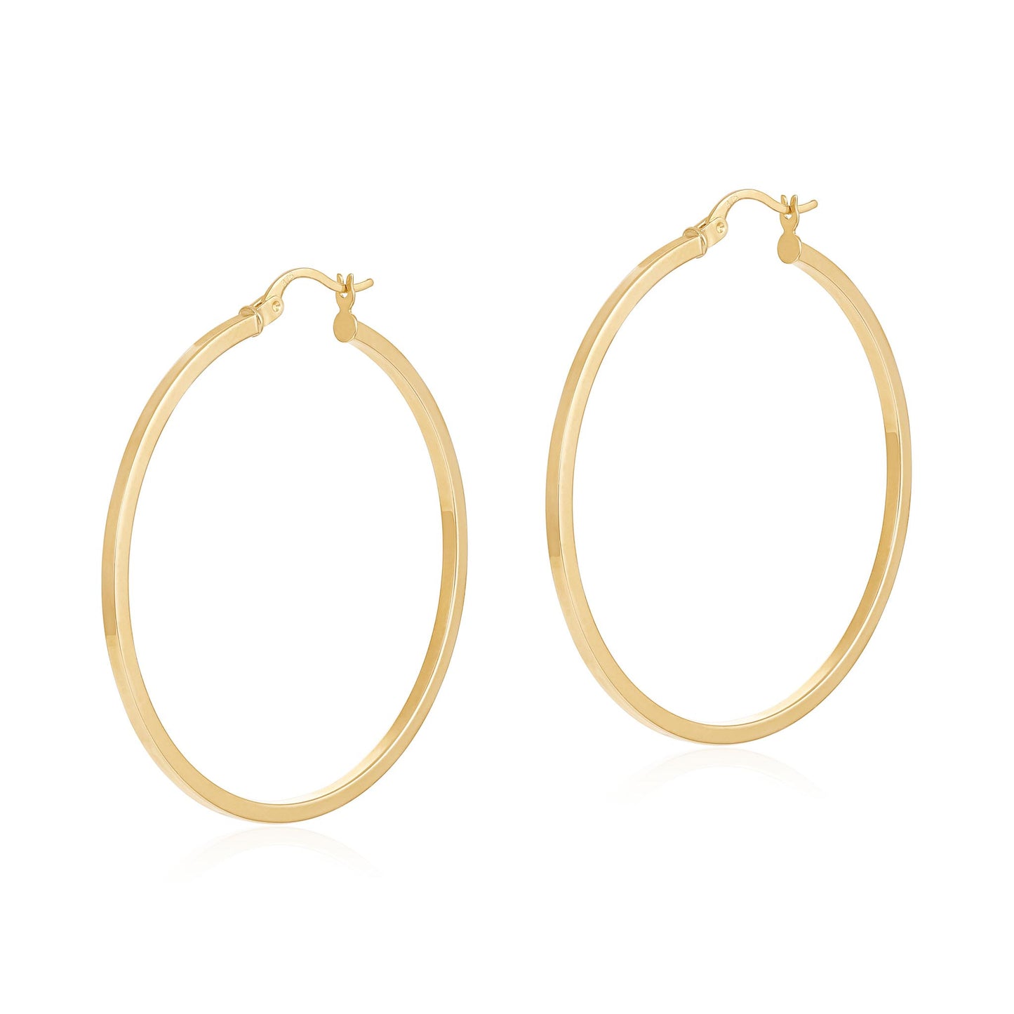 9ct Yellow Gold Thin Hoop Earrings
