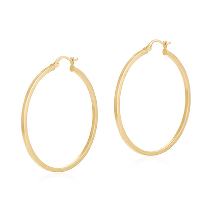 9ct Yellow Gold Thin Hoop Earrings