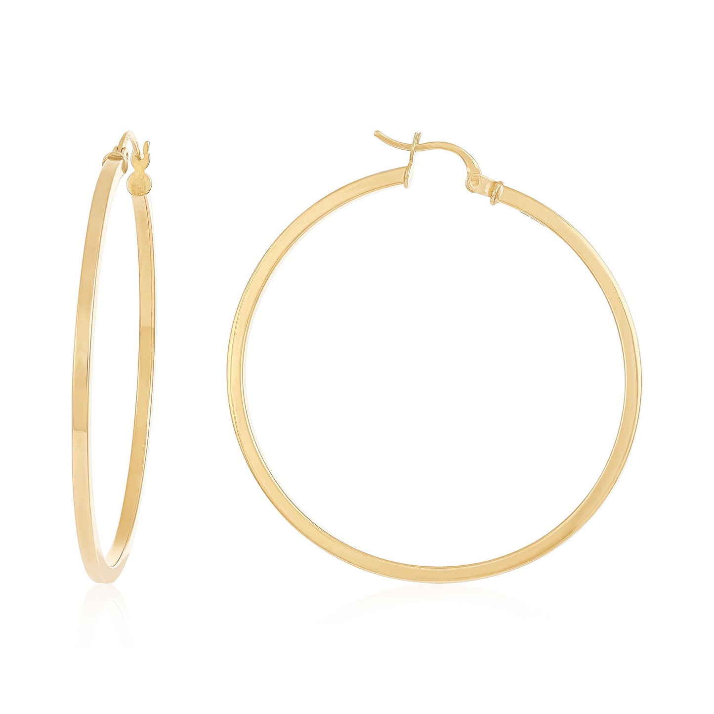 9ct Yellow Gold Thin Hoop Earrings