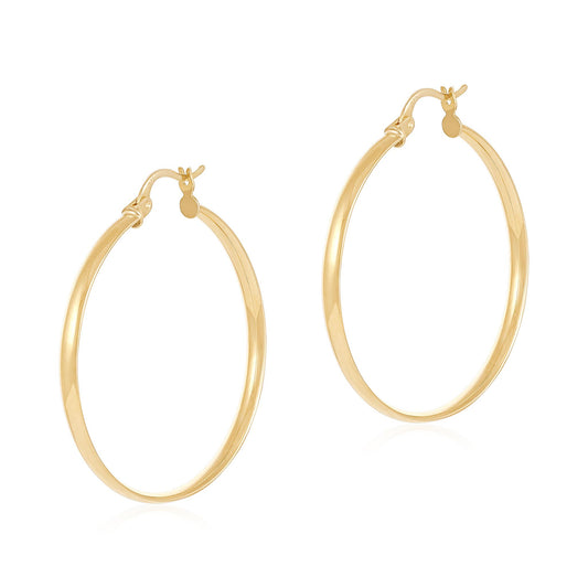 9ct Yellow Gold Hoop Earrings