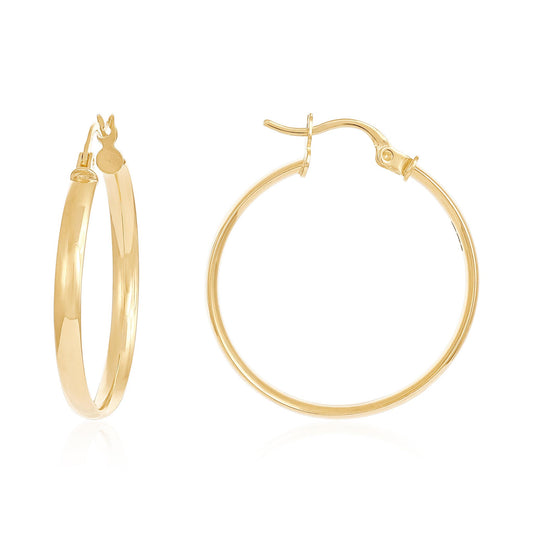 9ct Yellow Gold Hoop Earrings