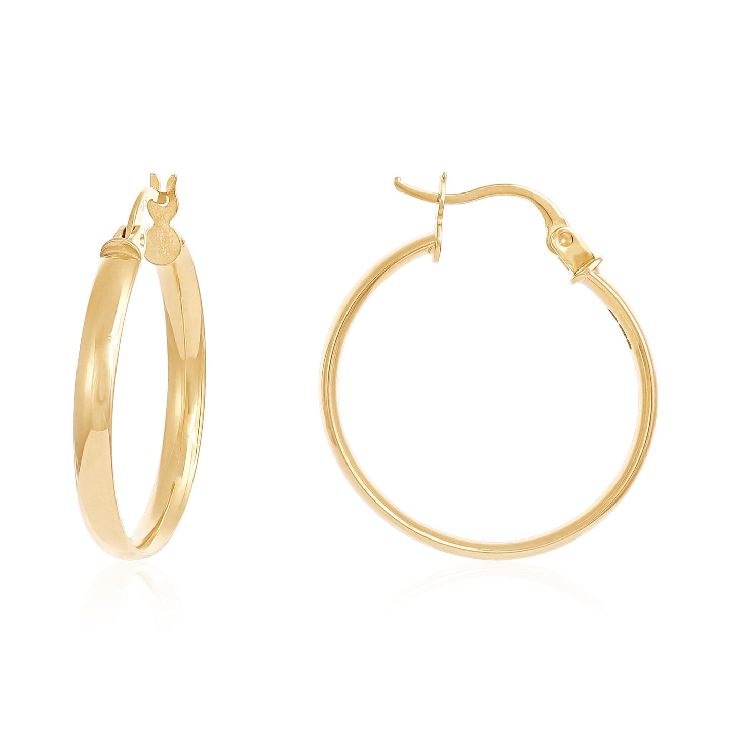 9ct Yellow Gold Hoop Earrings - 24mm