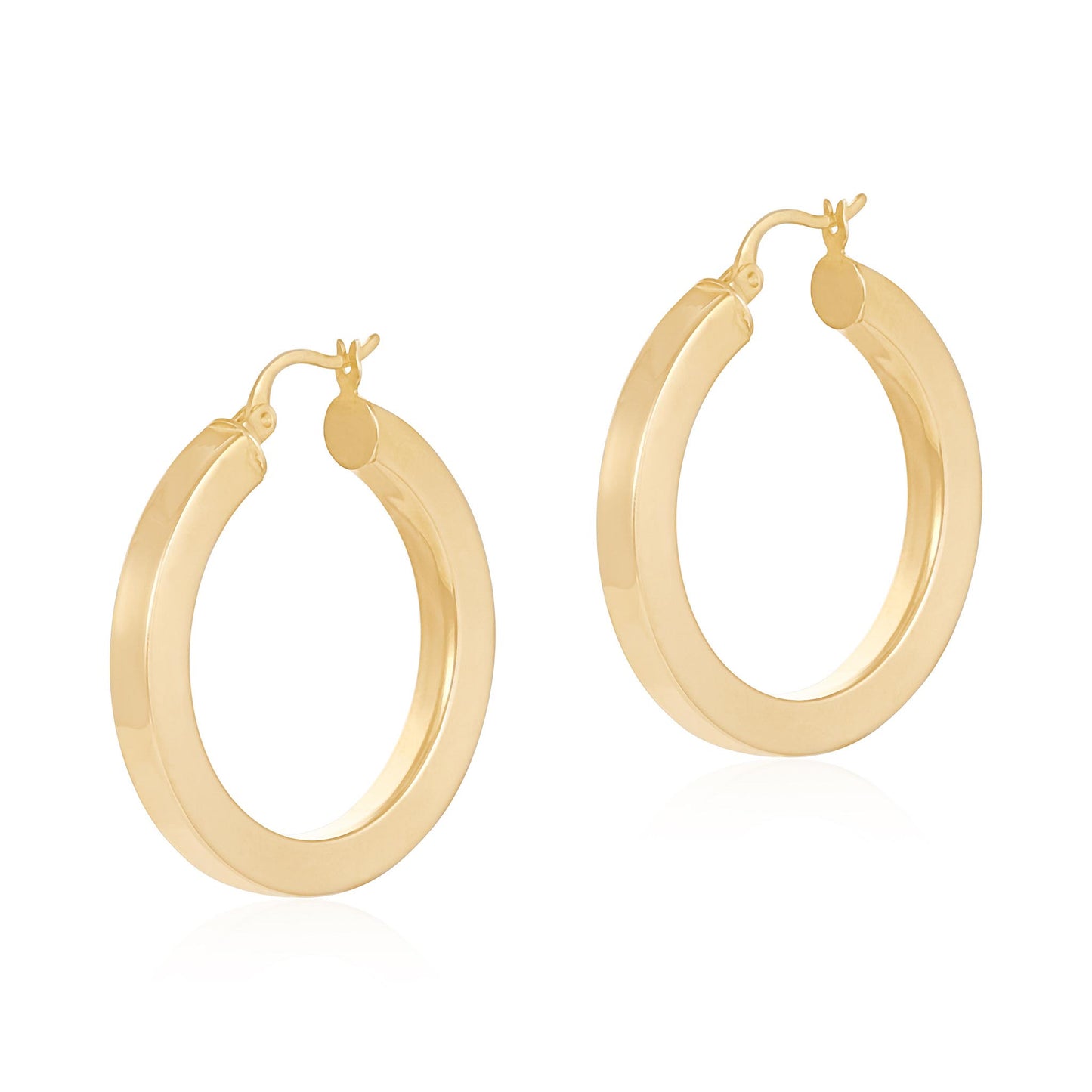 9ct Yellow Gold Hoop Earrings - 33mm