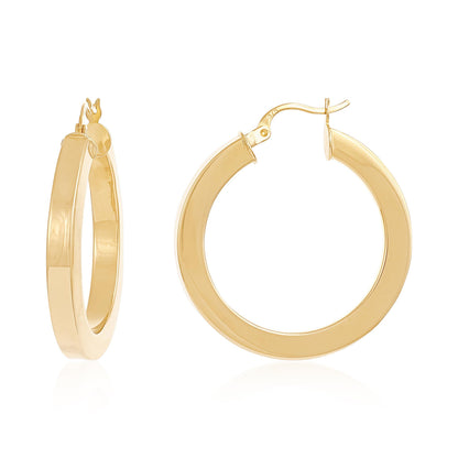 9ct Yellow Gold Hoop Earrings - 33mm