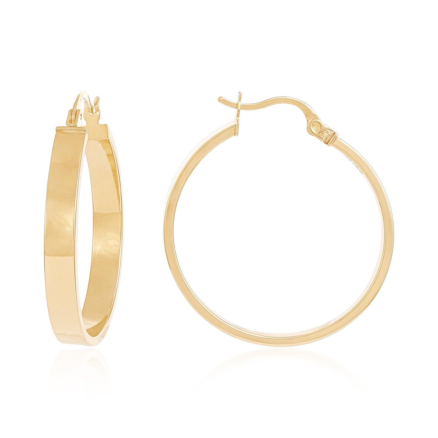 9ct Yellow Gold Hoop Earrings - 28mm