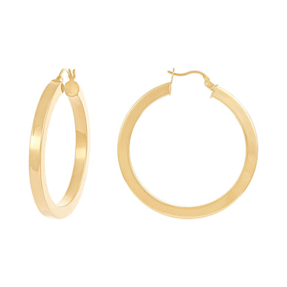 9ct Yellow Gold Hoop Earrings - 45mm