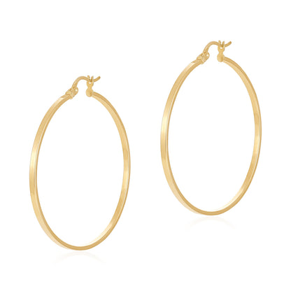 9ct Yellow Gold Hoop Earrings - 44mm