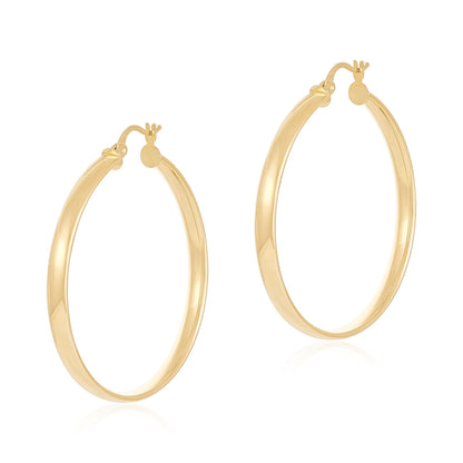 9ct Yellow Gold Hoop Earrings - 42mm