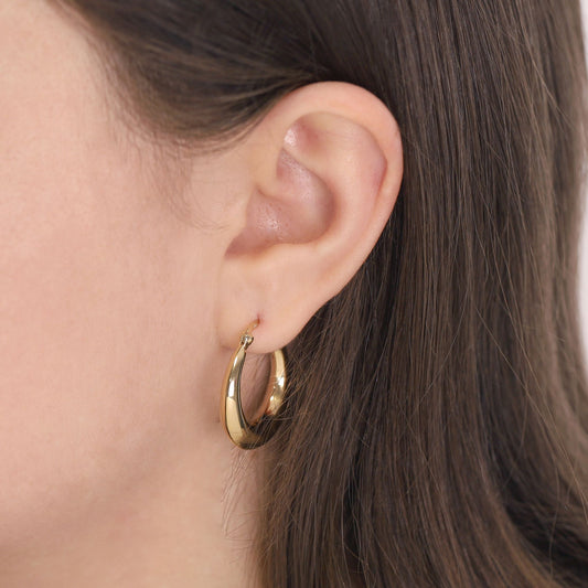 Gold Plated Sterling Silver Hoop Earrings PER60025