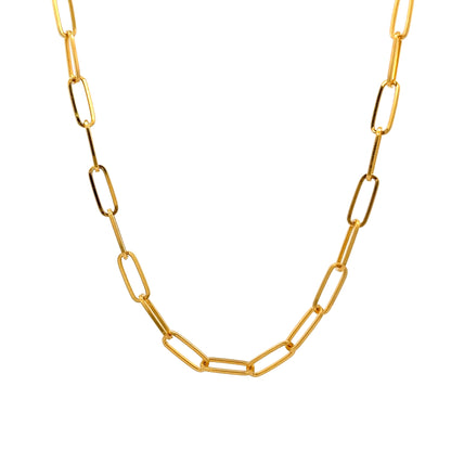 22ct Gold Elongated Oval Link Chain