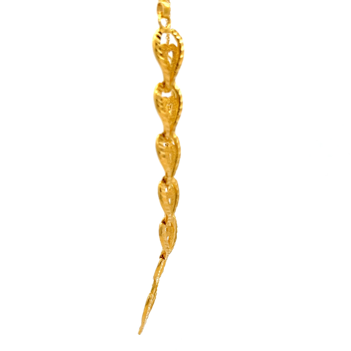 22ct Gold Heart Link Pendant Necklace